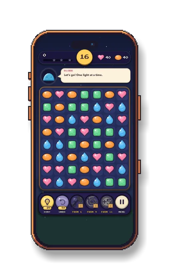 Starting a level with Blobb